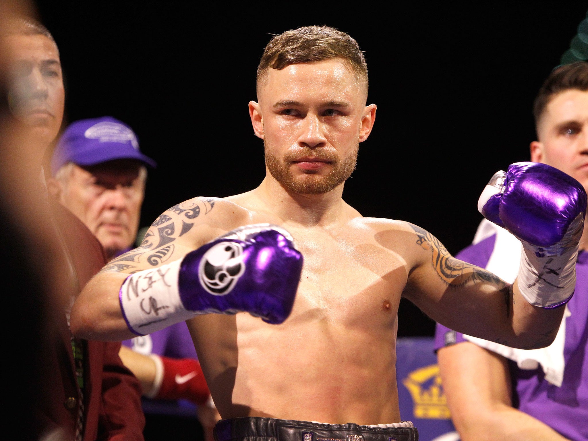 Frampton cut a dejected figure after defeat in Las Vegas