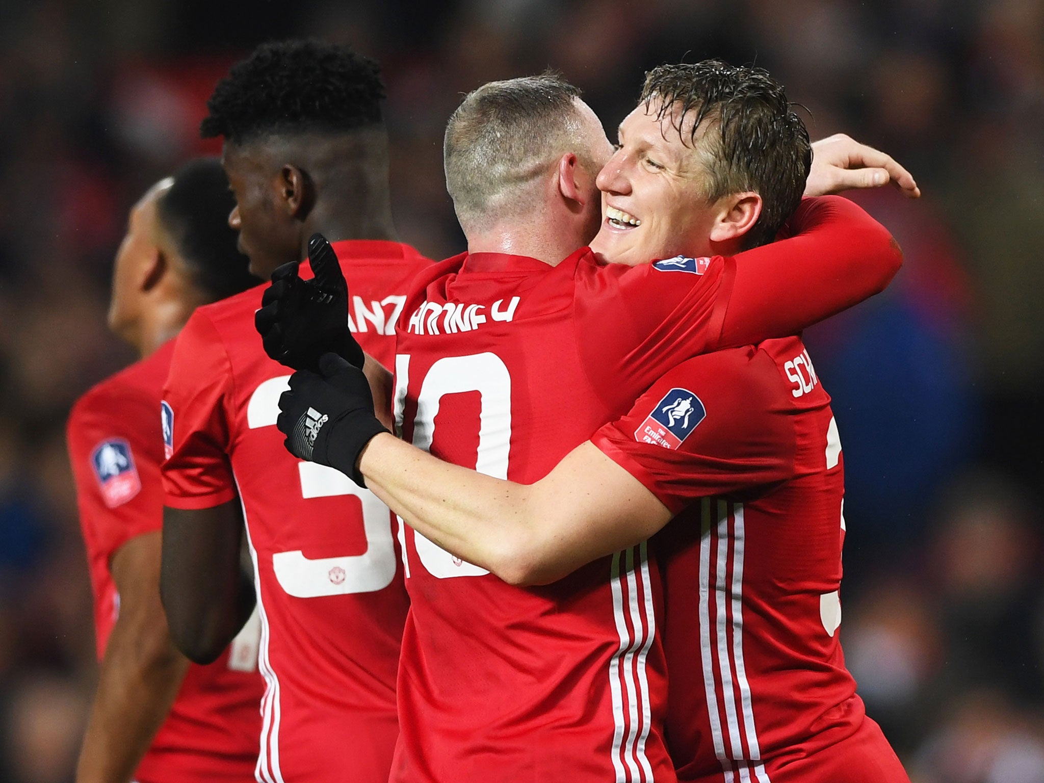 Schweinsteiger helped inspire United to a comfortable victory at Old Trafford