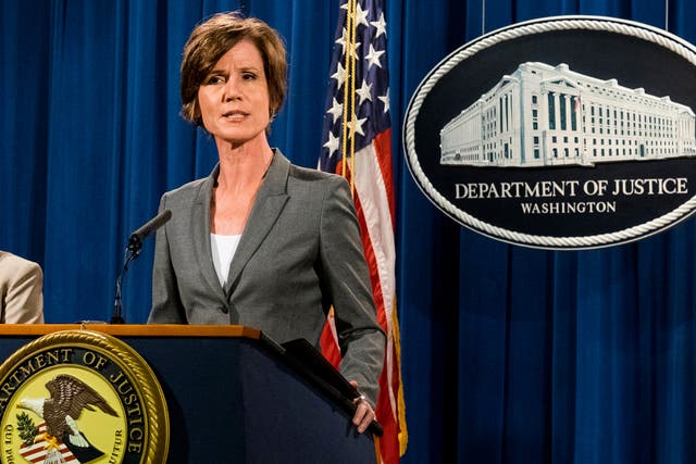 Ms Yates speaks at a June 2016 press conference