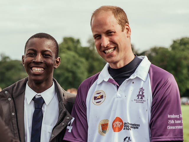 Centrepoint has helped Dale Taylor-Gentles, seen here with the charity's patron Prince William, get from homelessness to university