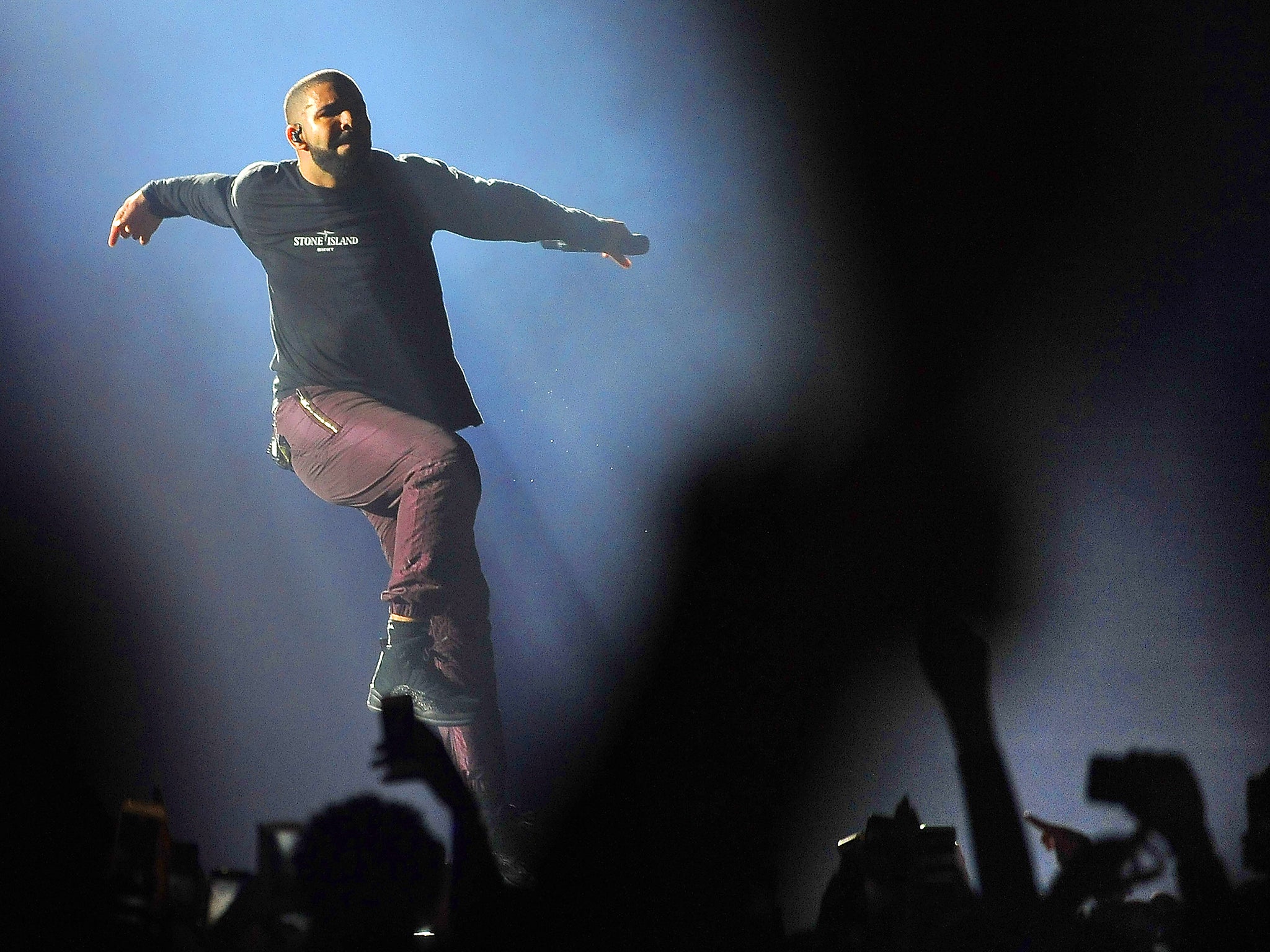 Drake performs live on stage at The O2 Arena in London