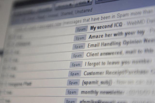 The average spam email has a footprint equivalent to 0.3g of carbon dioxide emissions