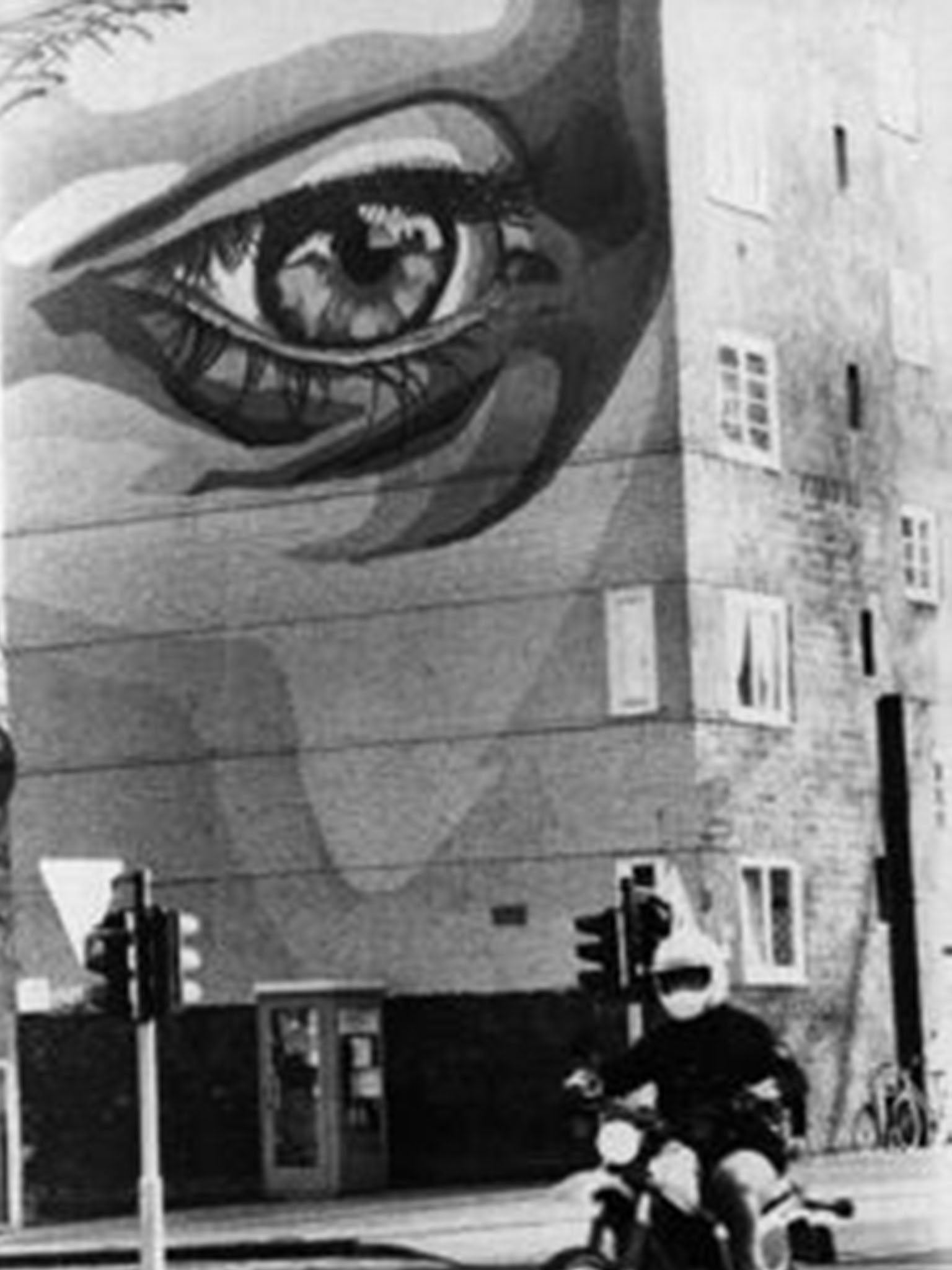 A wall painting in Dusseldorf, Germany, on 4 January, 1984