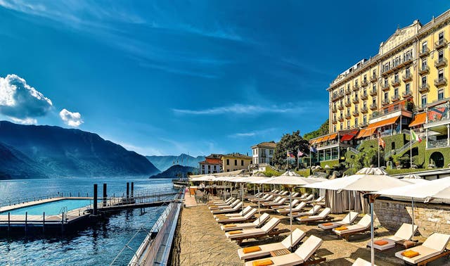 The luxurious Grand Hotel Tremezzo sits right by Lake Como