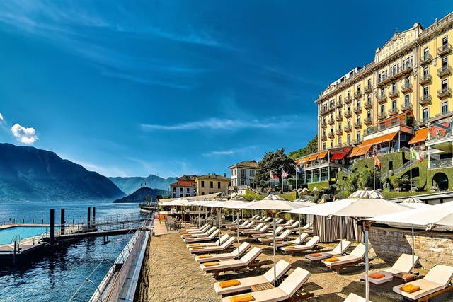 The luxurious Grand Hotel Tremezzo sits right by Lake Como