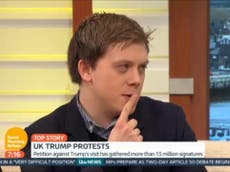 Piers Morgan and Owen Jones in TV argument over anti-Trump protests