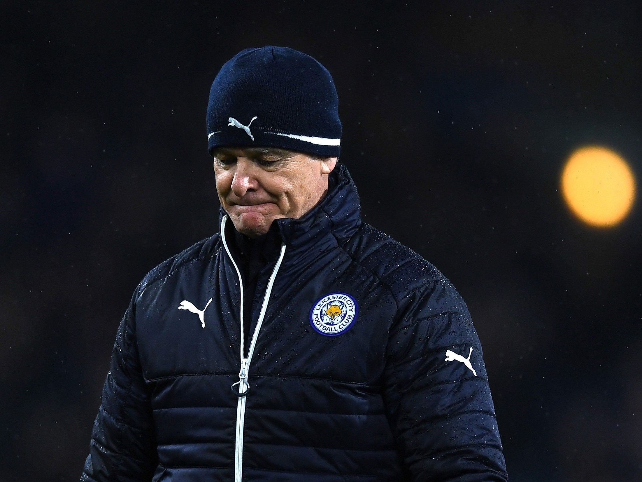 Claudio Ranieri looks on dejected as Leicester slump further into relegation trouble