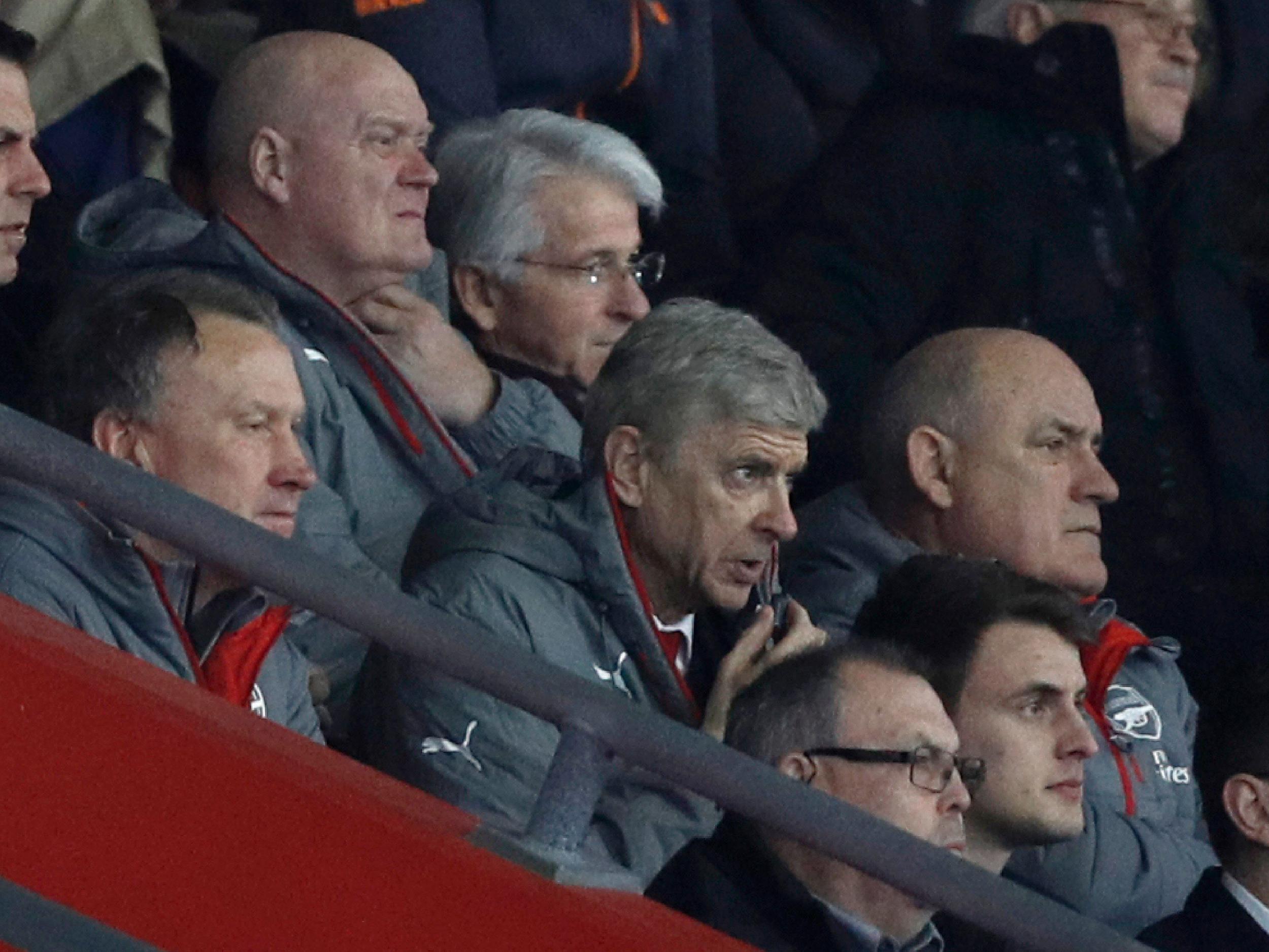Wenger was serving the second of his four-game touchline ban