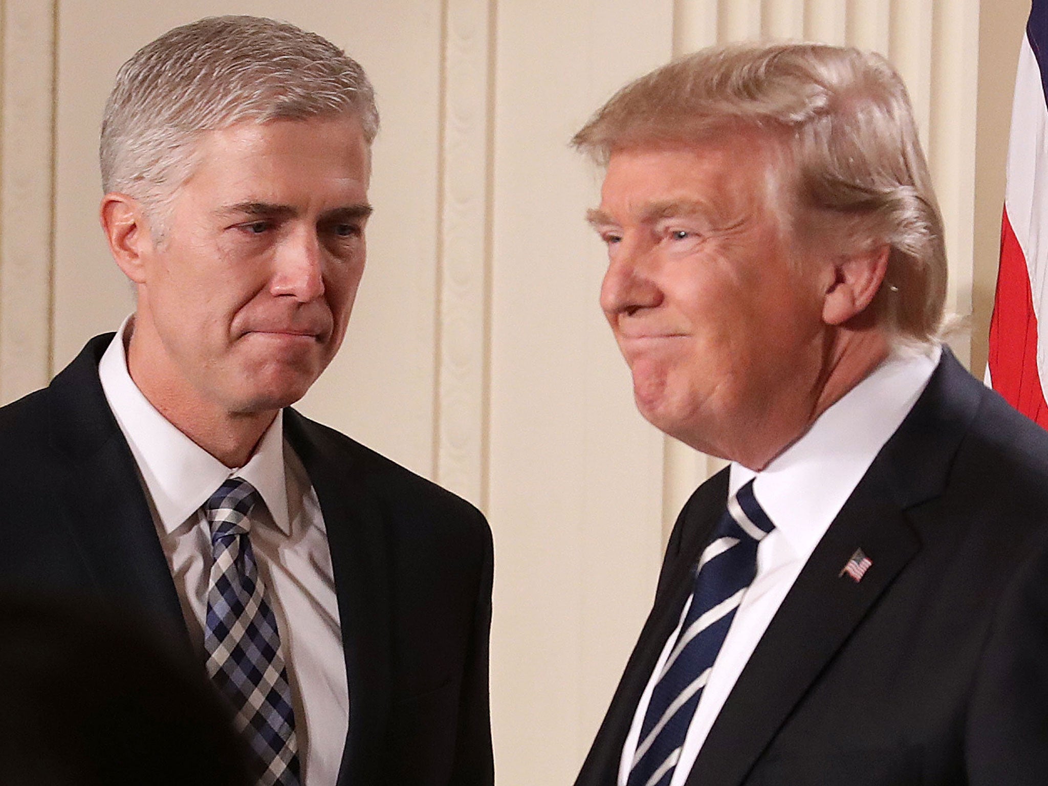 Mr Trump attacked the judiciary, and brushed off Mr Gorsuch's criticism