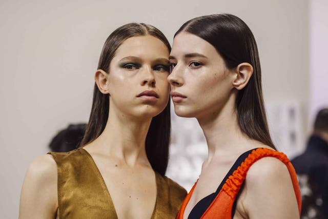 Victoria Beckham opted for straight, glossy locks for spring/summer 2017
