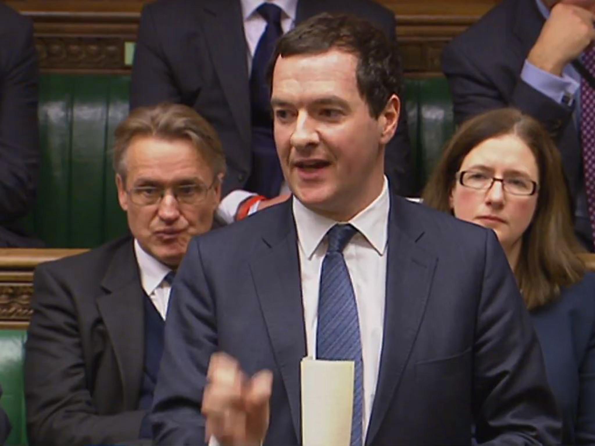 George Osborne speaks in the House of Commons, London