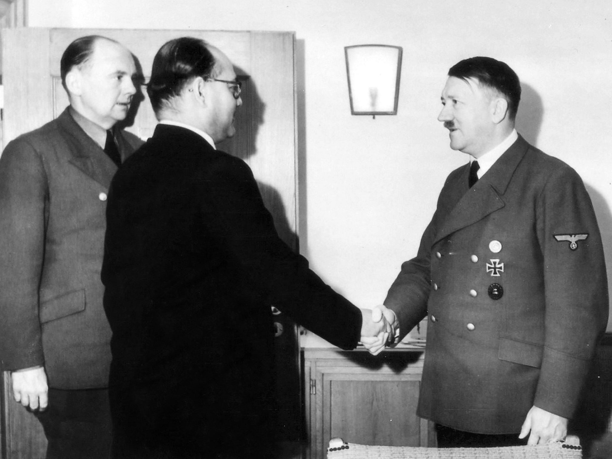 Indian nationalist leader Chandra Bose meets Adolf Hitler in Berlin in 1942
