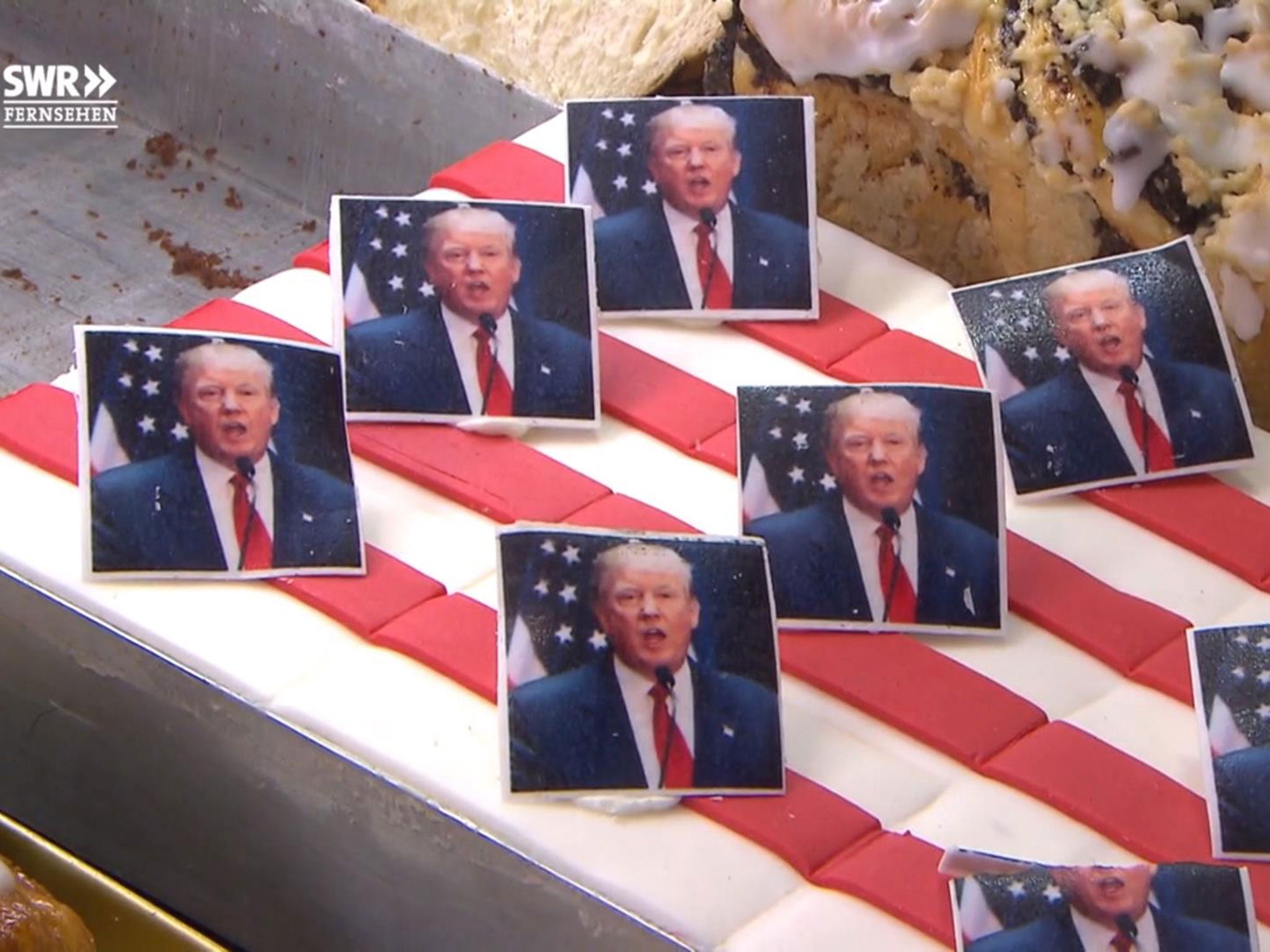 Bäckerei Trump's 'joke' cake to mark Donald Trump's inauguration prompted controversy in Freinsheim