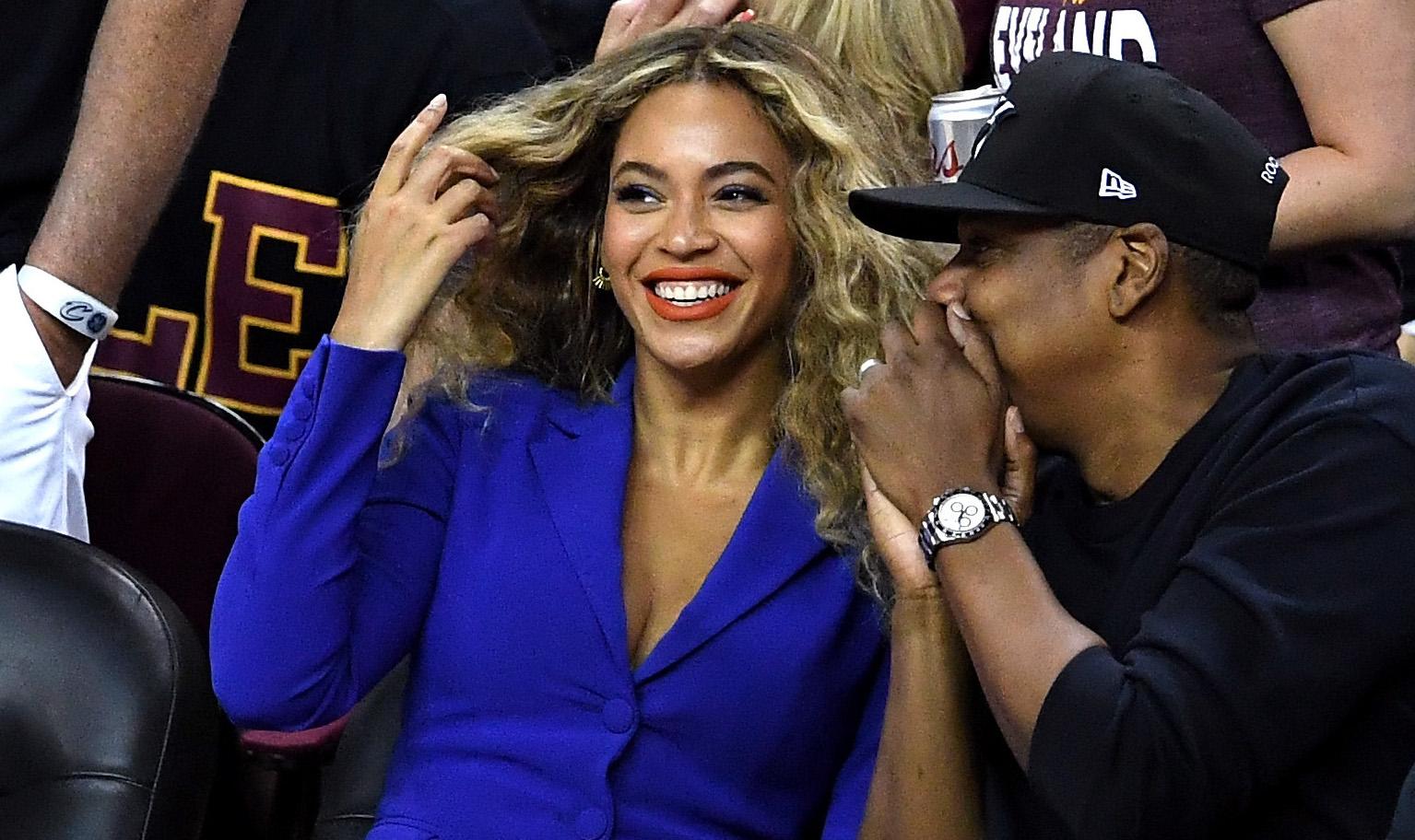 Beyonce and Jay Z at the 2016 NBA Finals