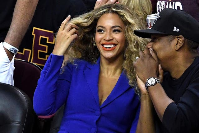 Beyonce and Jay Z at the 2016 NBA Finals