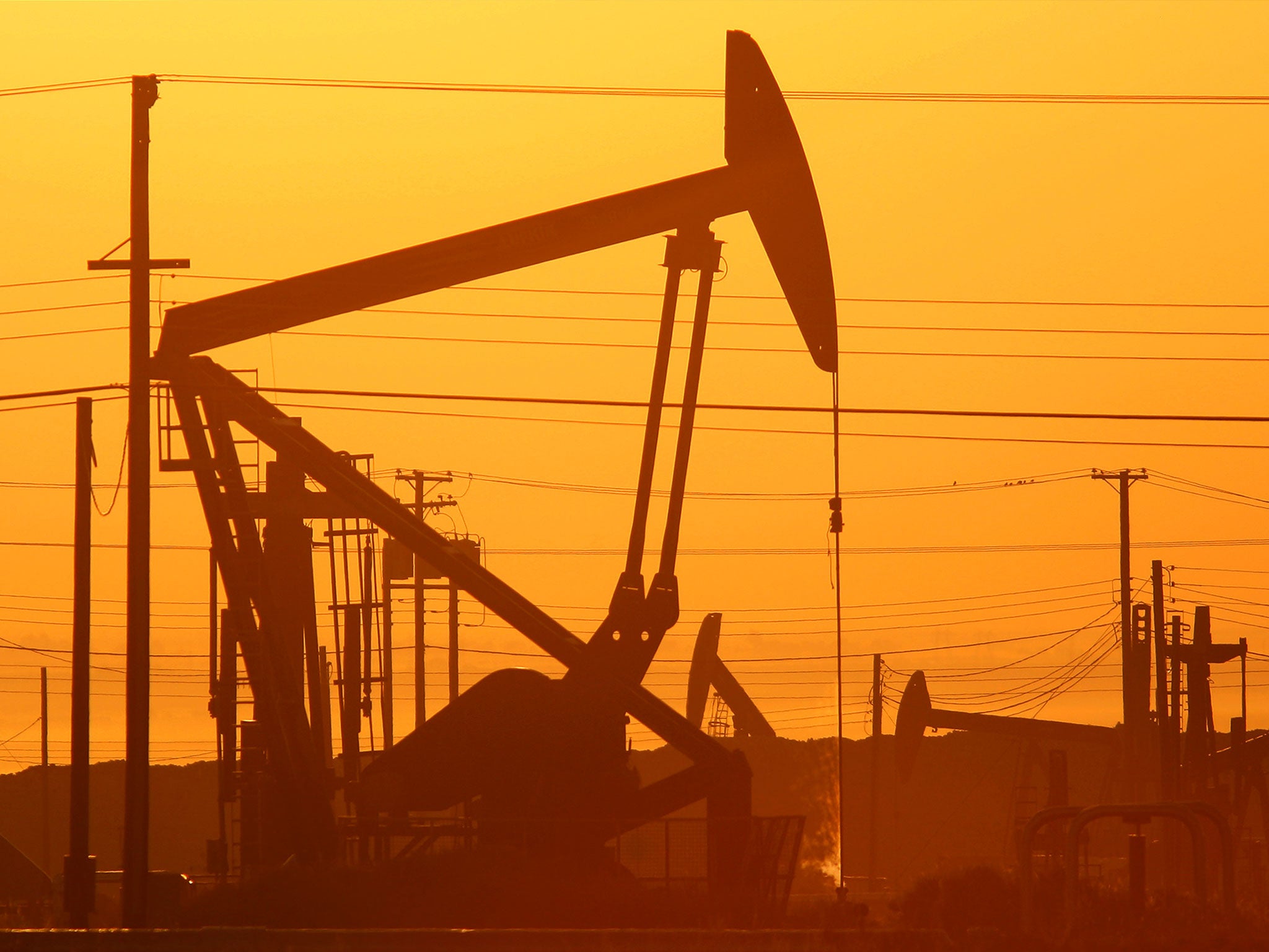 Fracking pumps at work in California