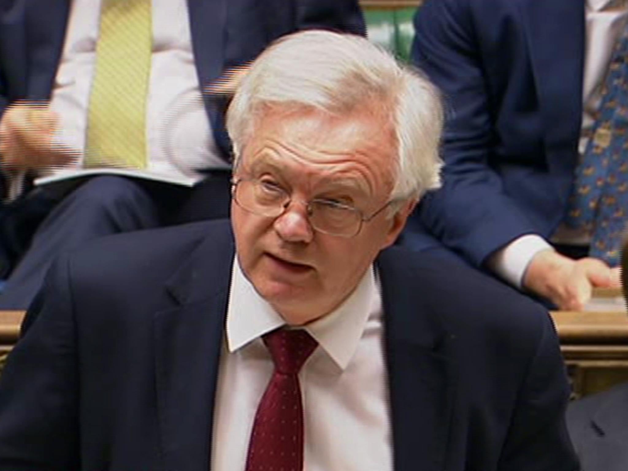 David Davis speaks in House of Commons about the Brexit white paper