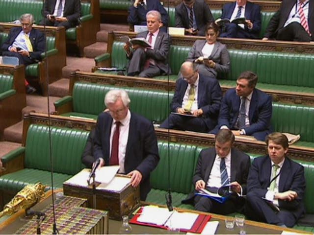 David Davis speaks in House of Commons