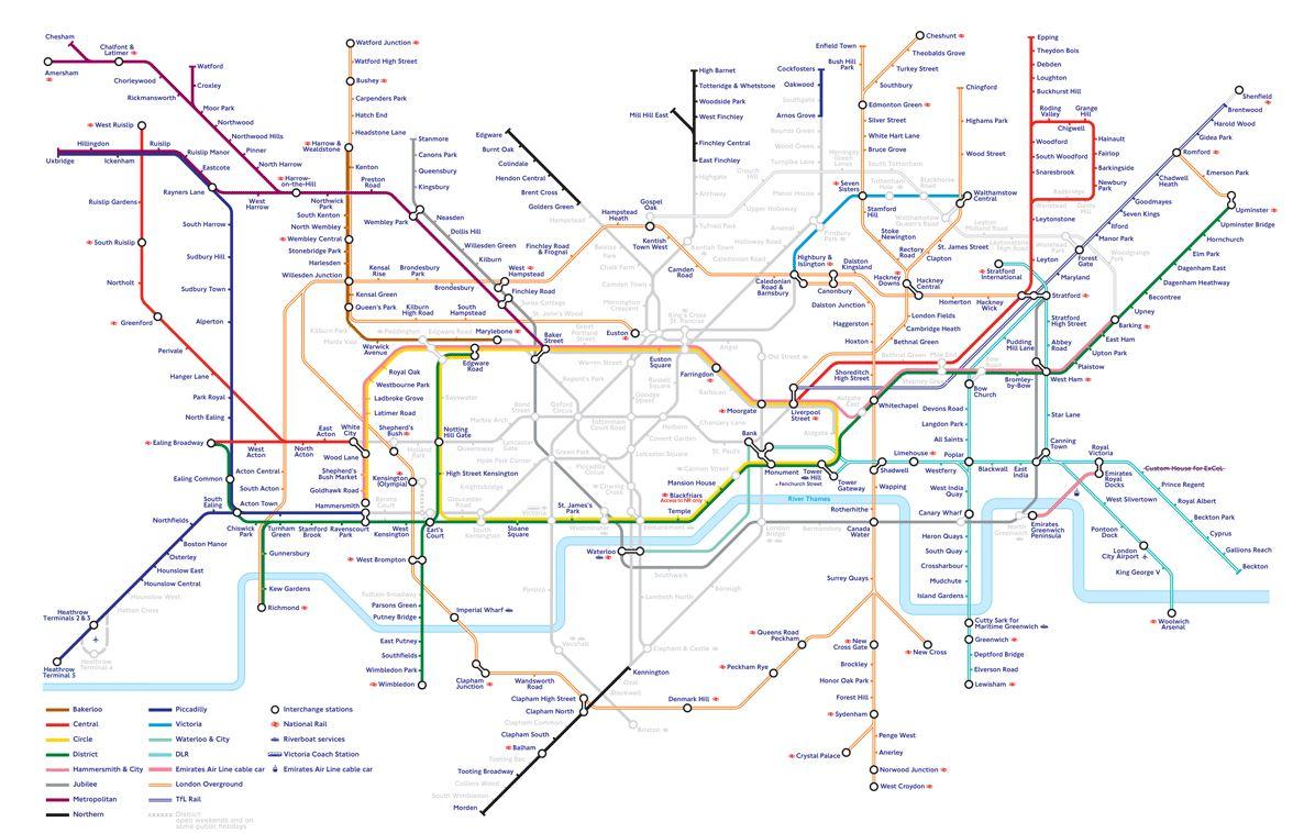 Stations and areas of lines shaded grey are 'unlikely to be in service'
