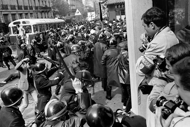Student riots in Paris in 1968. ‘In New York today there is a feeling of a nation – or at least a city – on fire that I haven’t felt since the era of the Événement half a century ago’