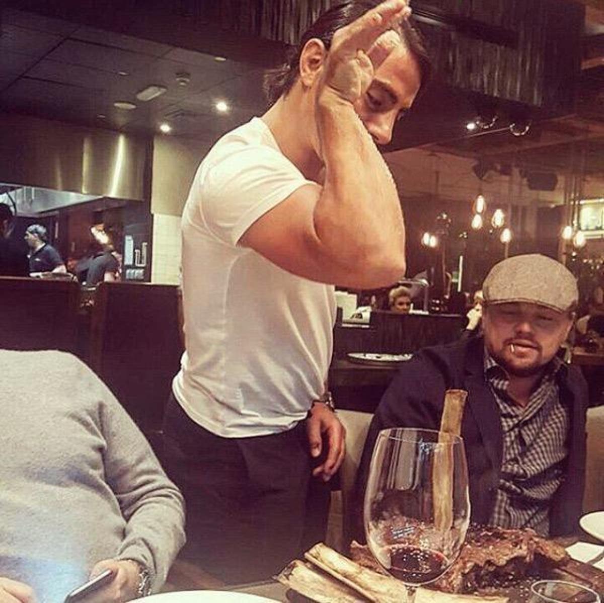 The Salt Bae Meme Guy Seasoned Leonardo Dicaprio S Steak The Independent The Independent