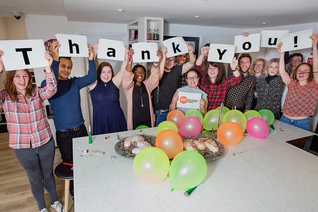 The total raised by the Homeless Helpline Appeal has now passed £3m - prompting celebrations at Centrepoint