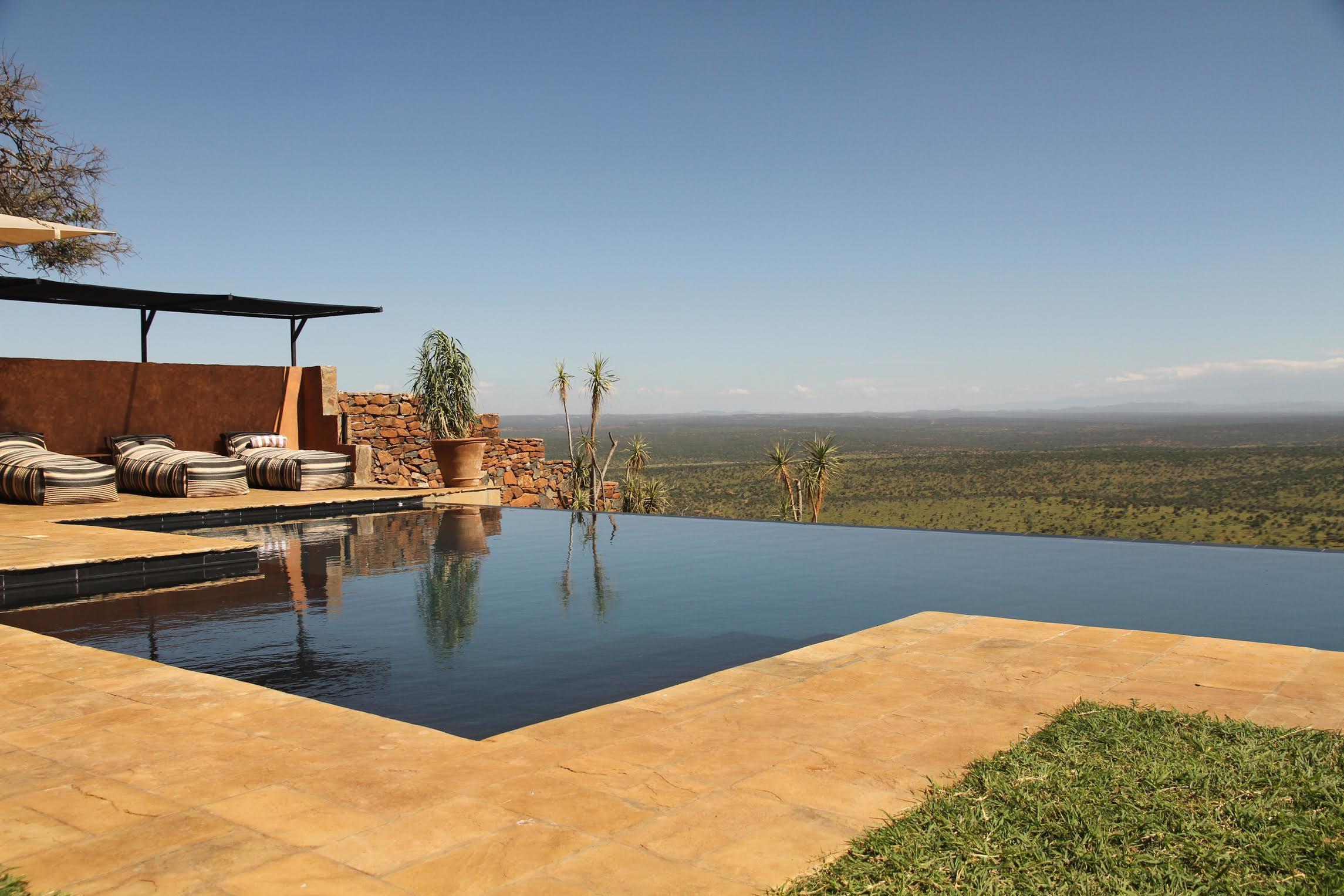 Loisaba’s pool overlooks one of Kenya’s most important elephant corridors