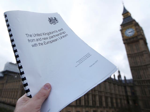 The white paper setting out the government's stategy for departing the European Union