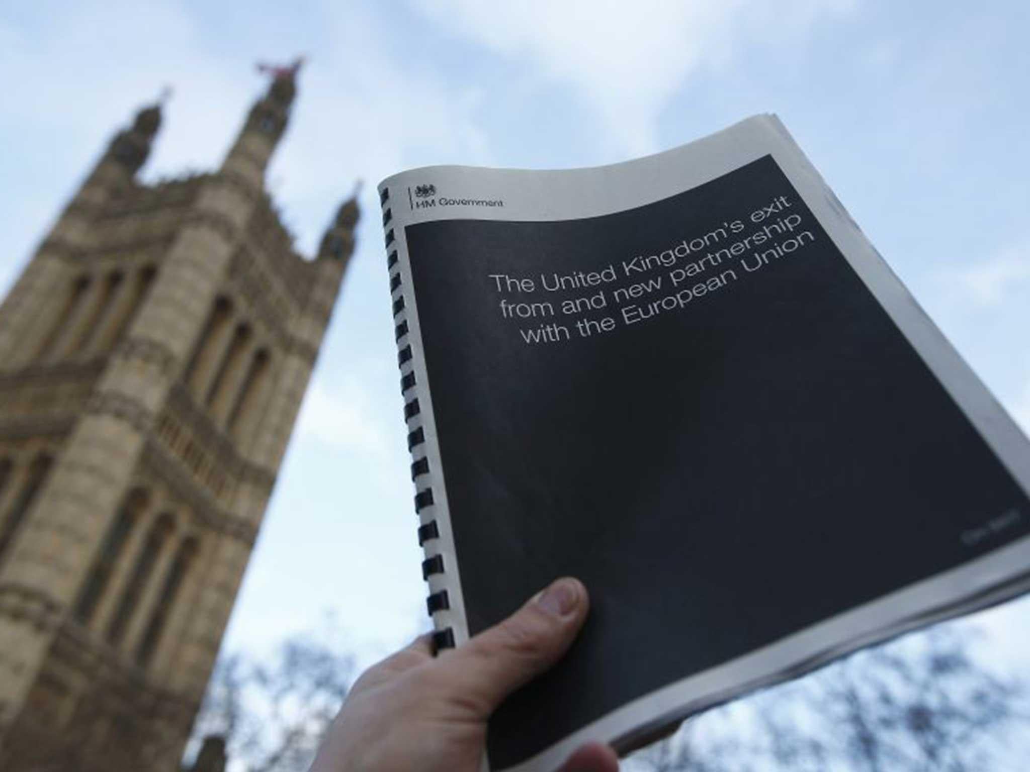 The White Paper aims to set out the Government’s plans for leaving the EU