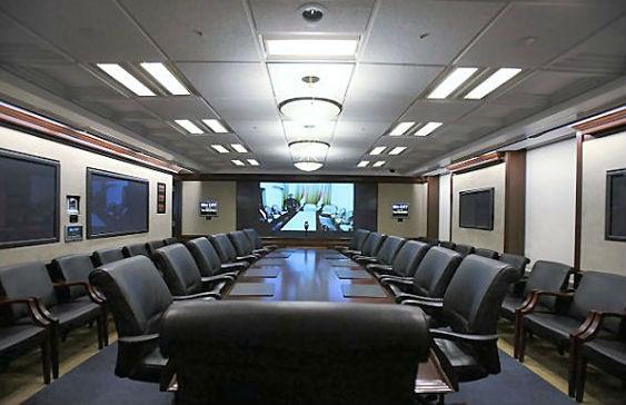 Mr Trump was in the White House residence, rather than the Situation Room