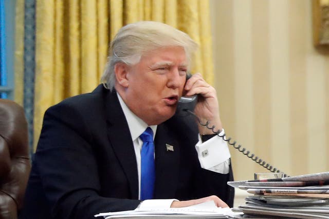Donald Trump speaks on the phone with Prime Minister of Australia Malcolm Turnbull