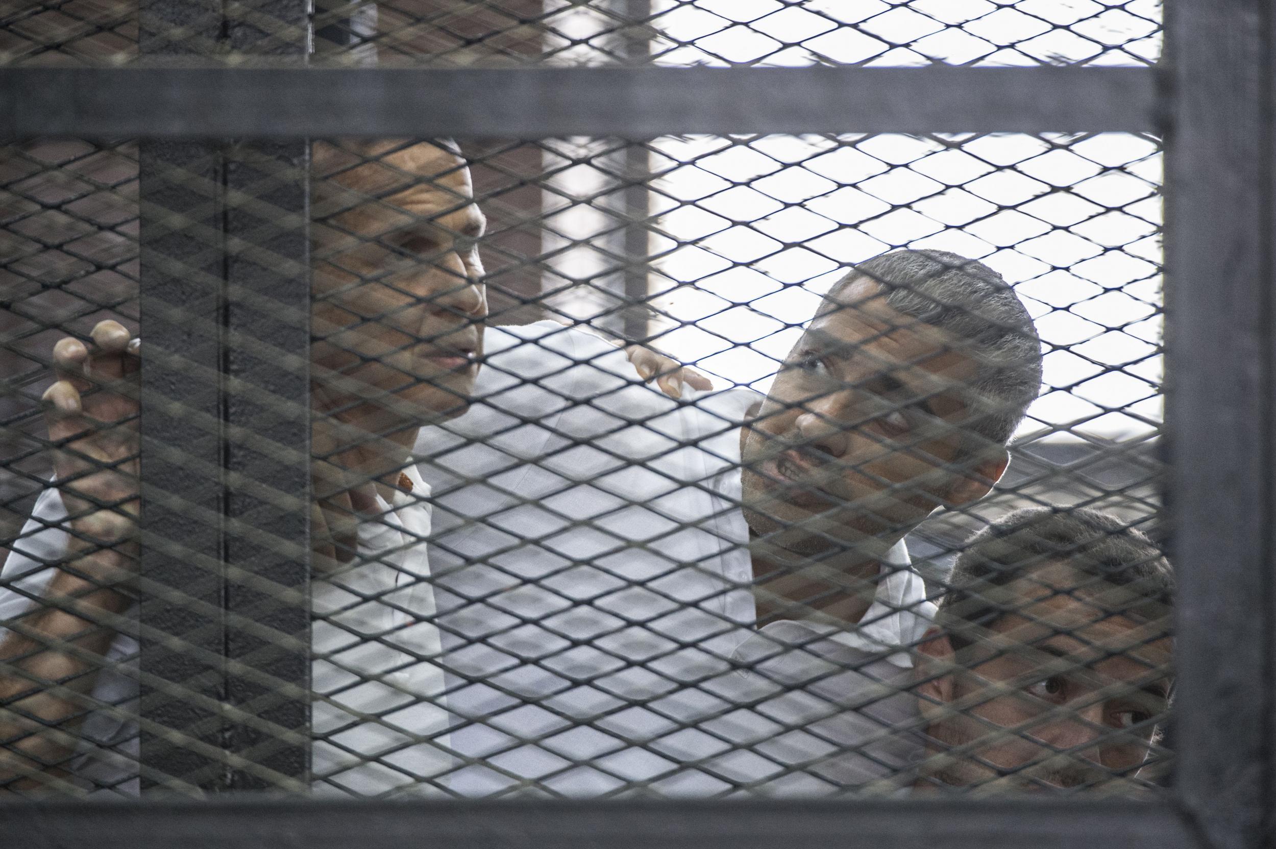 The Egyptian military regime locked up a number of al-Jazeera journalists, promping protests worldwide