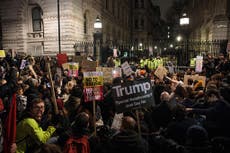 Thousands march across UK after global protests against US travel ban