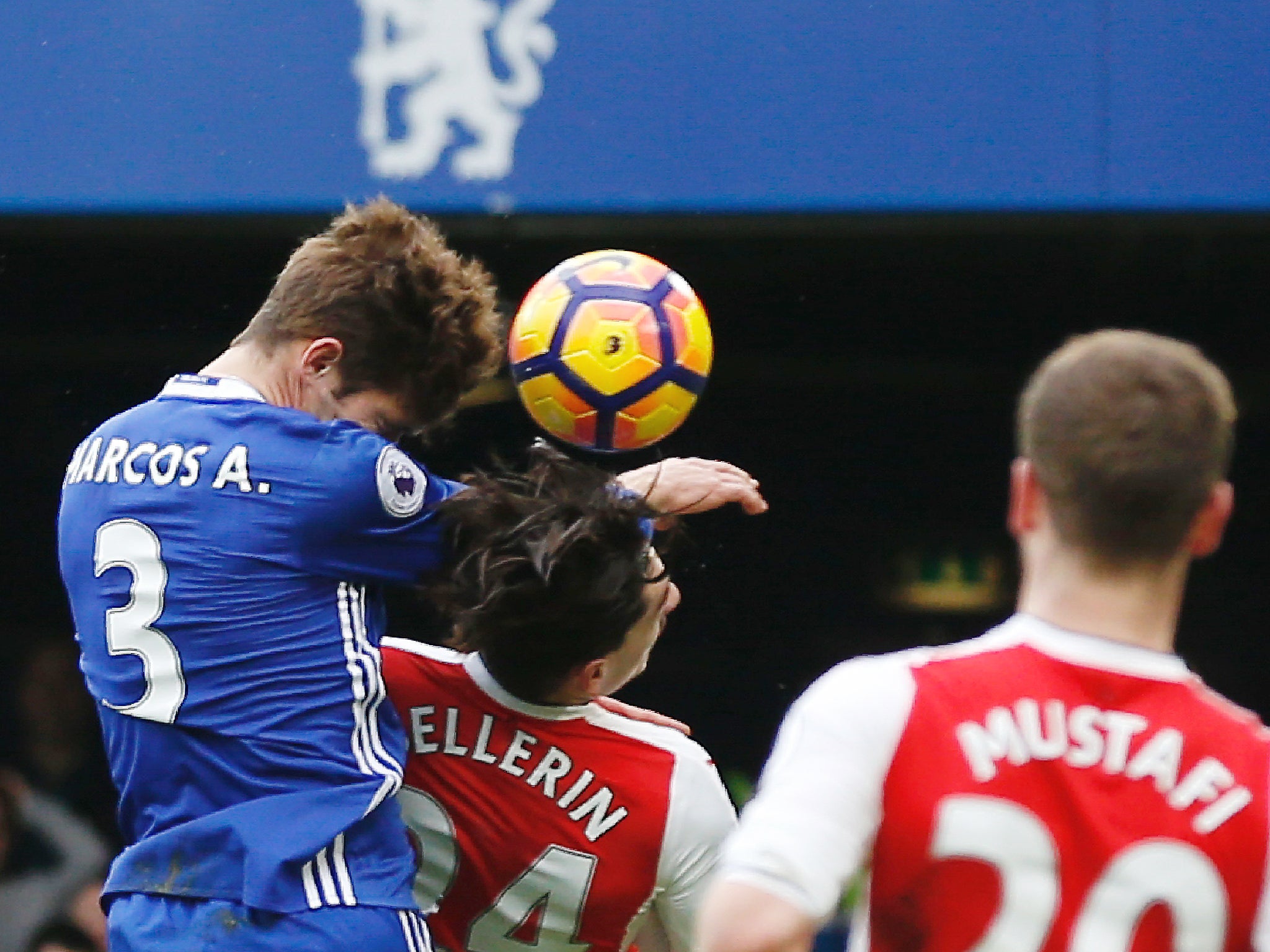 Bellerin and Alonso clashed for Chelsea's opening goal
