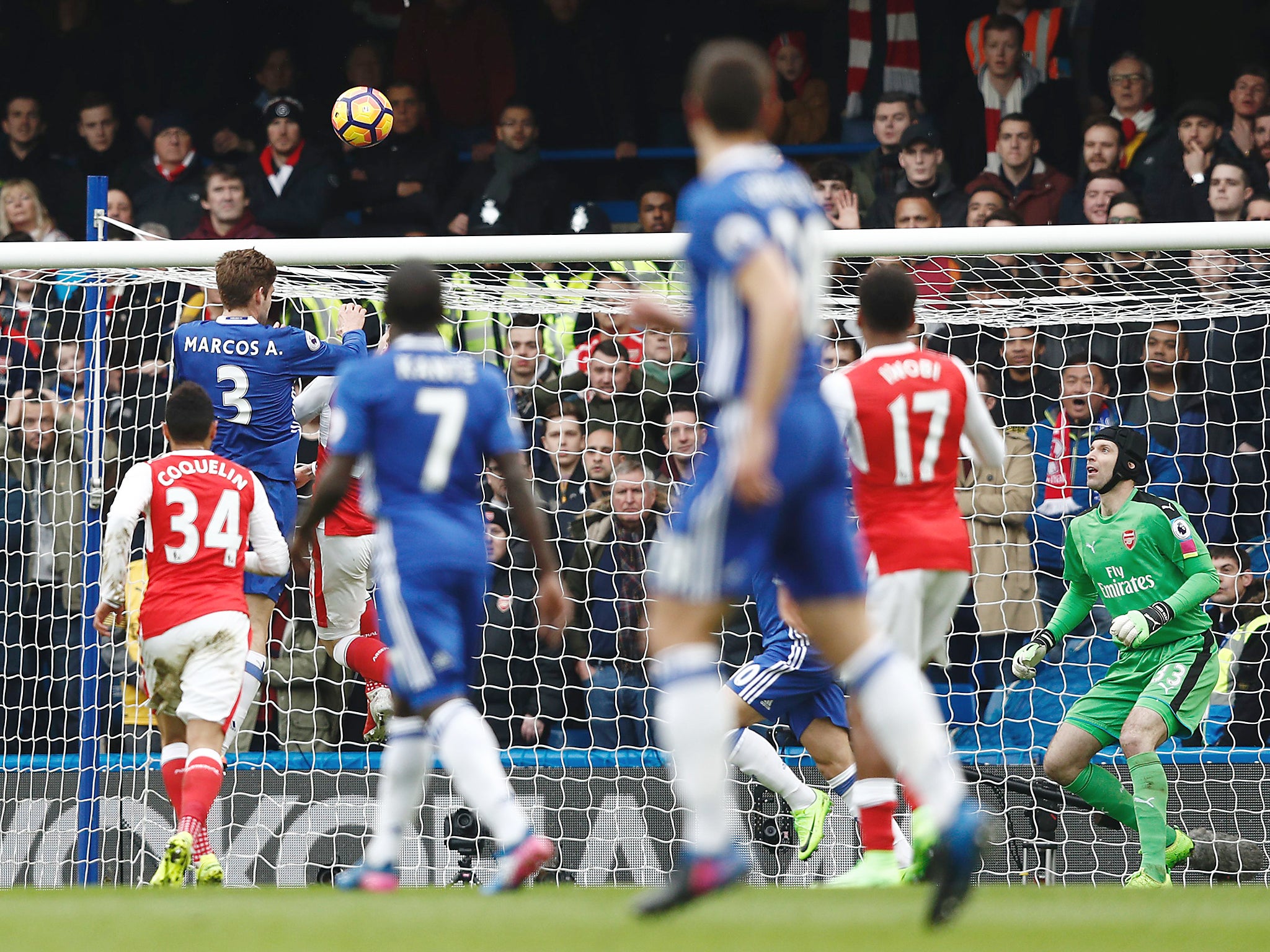 Bellerin was concussed after Alonso's arm made contact with his head