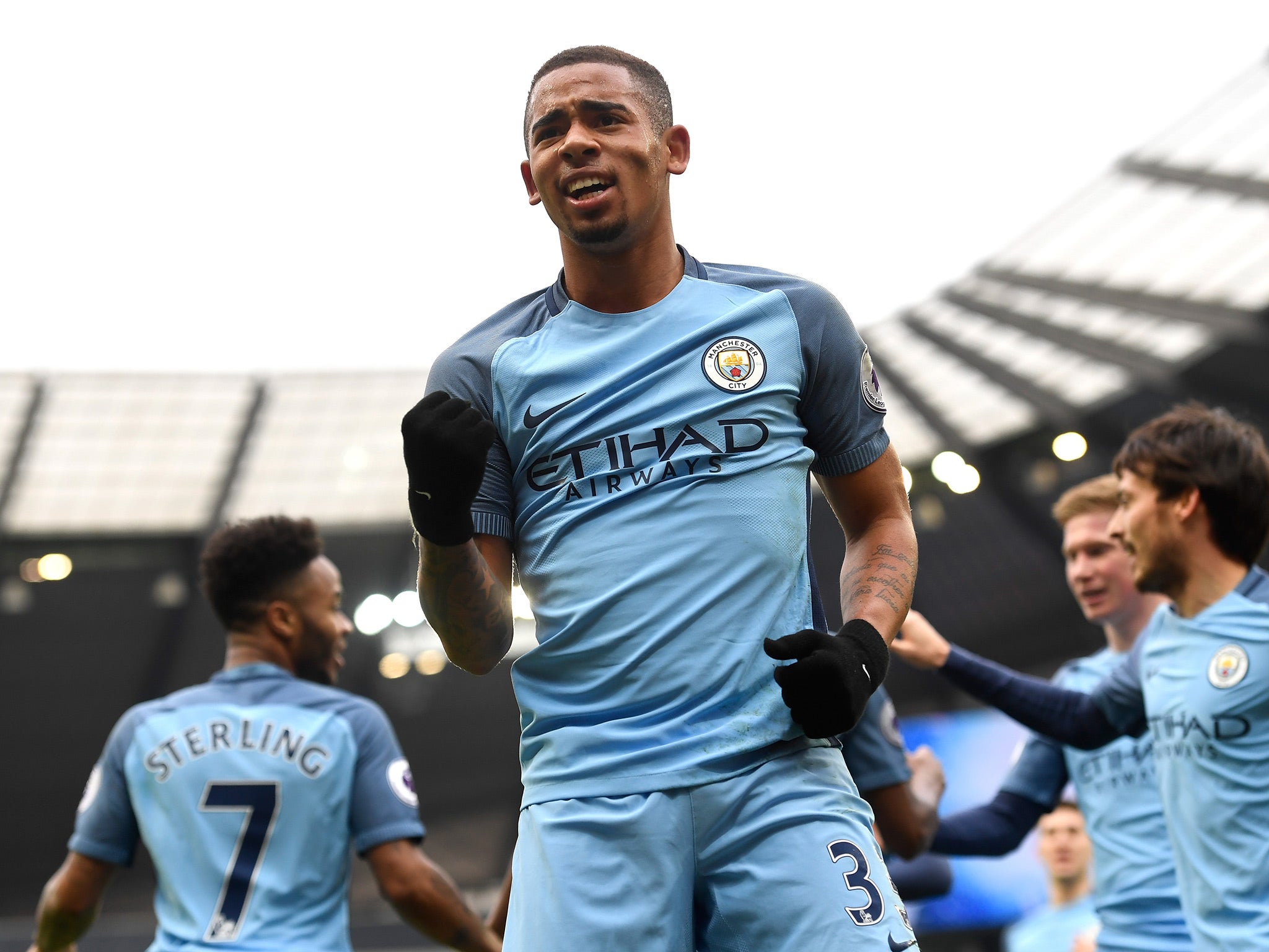 Gabriel Jesus opened the scoring from close range in the 11th minute