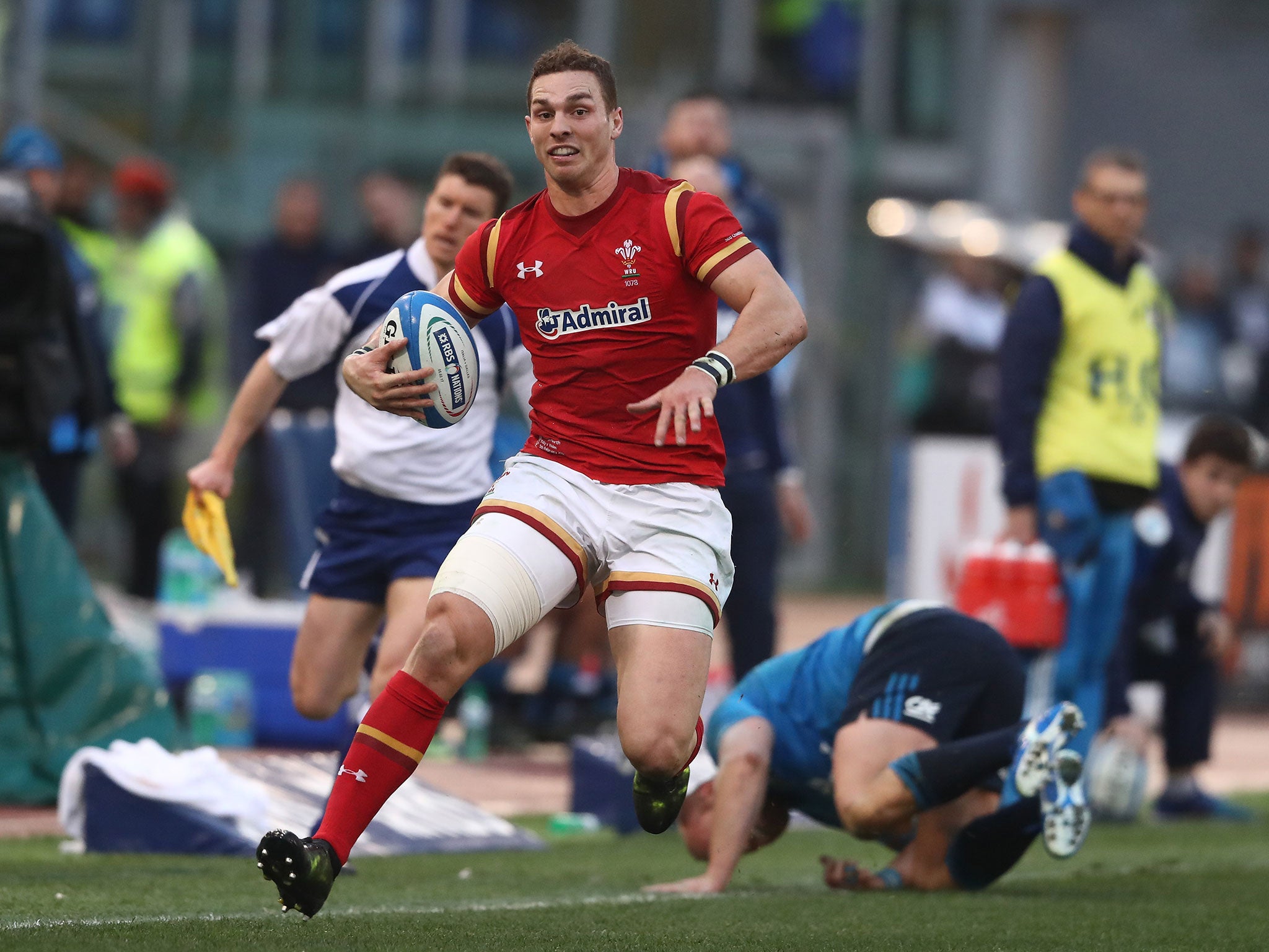 Sam Davies released North to go on and score the third try for Wales