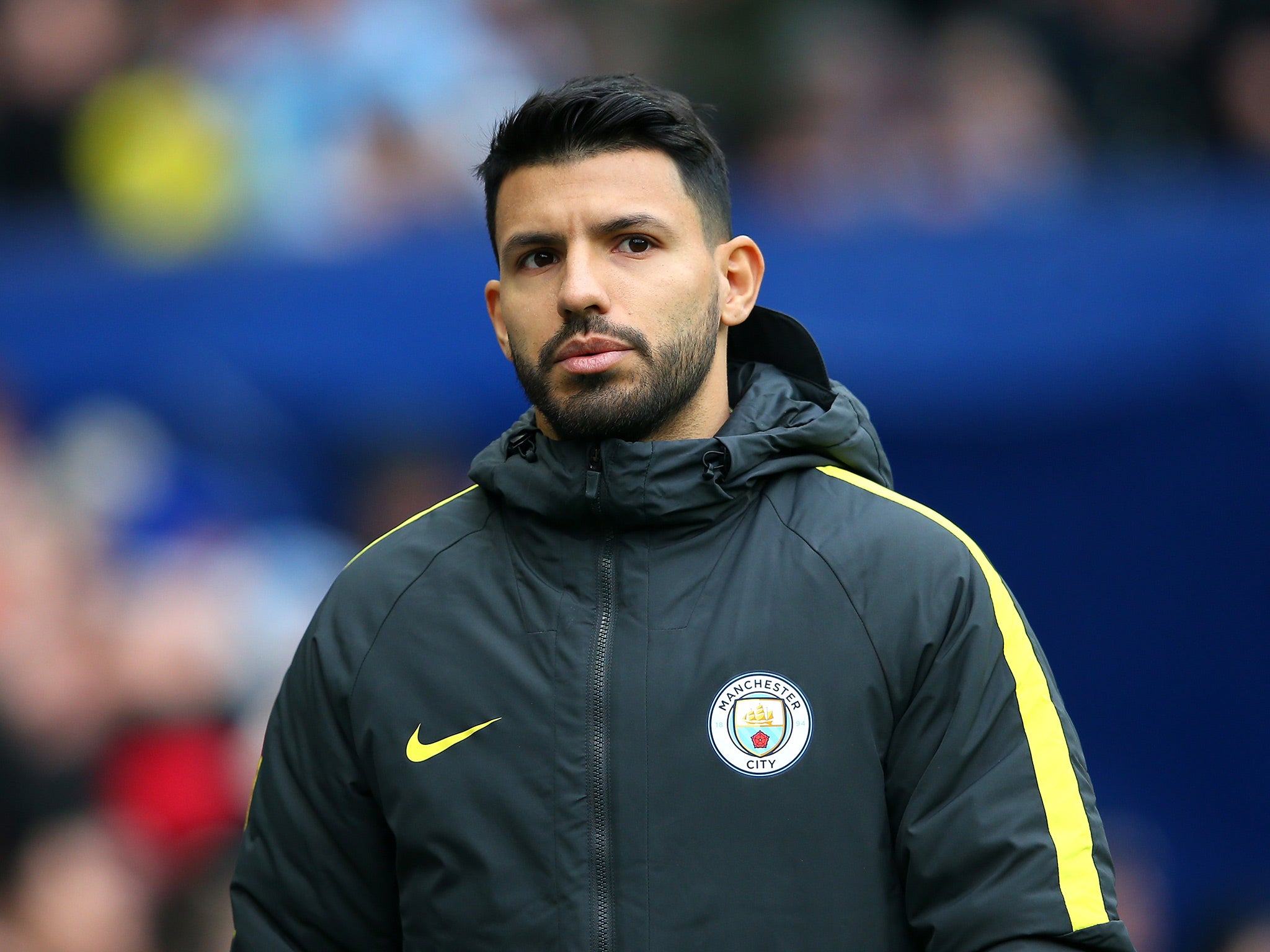 Sergio Aguero was named among the substitutes again for Manchester City's win over Swansea
