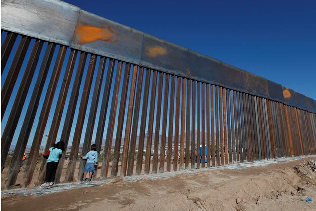Building a wall along the Mexican border was one of Mr Trump's major campaign promises