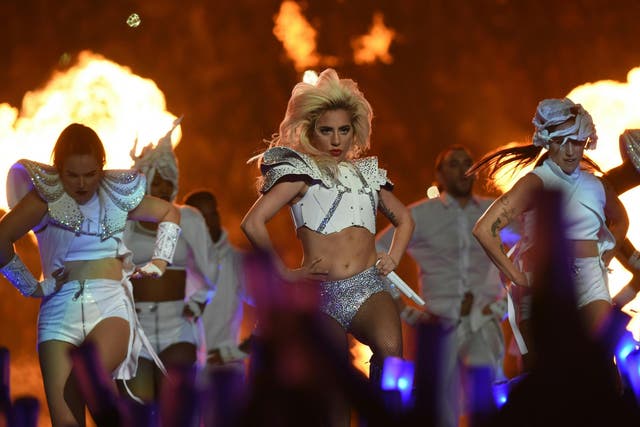 Singer Lady Gaga performs during the halftime show of Super Bowl LI at NGR Stadium in Houston, Texas
