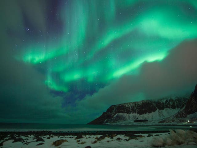 Drivers says they has been mesmerised by the aurora borealis