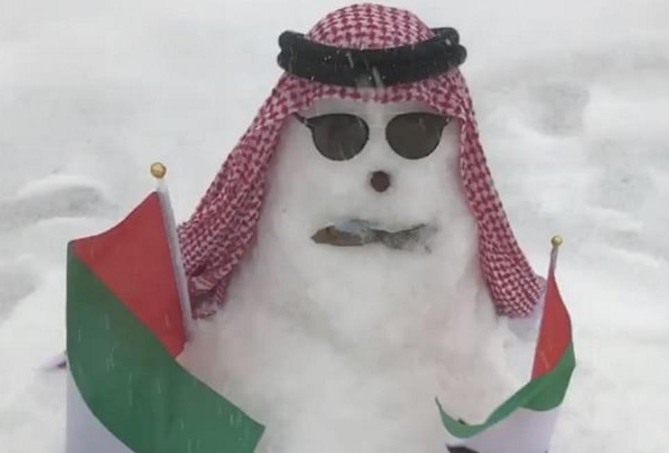The heaviest snowfall since 2009 was greeted as an opportunity for fun by locals in mountainous Ras Al Khaimah