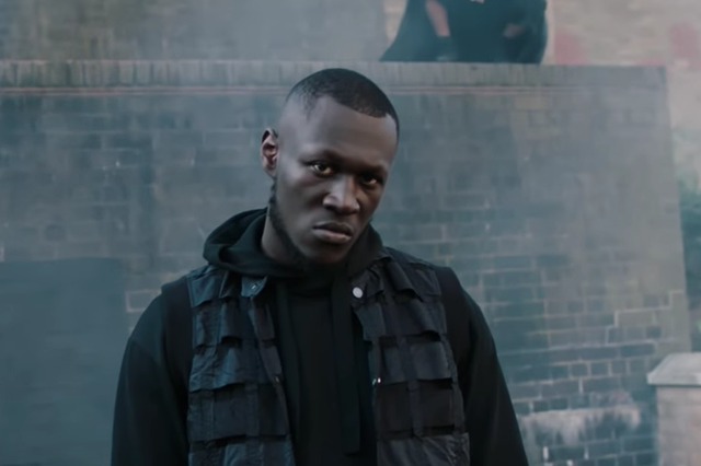 Stormzy in the video for 'Big For Your Boots'