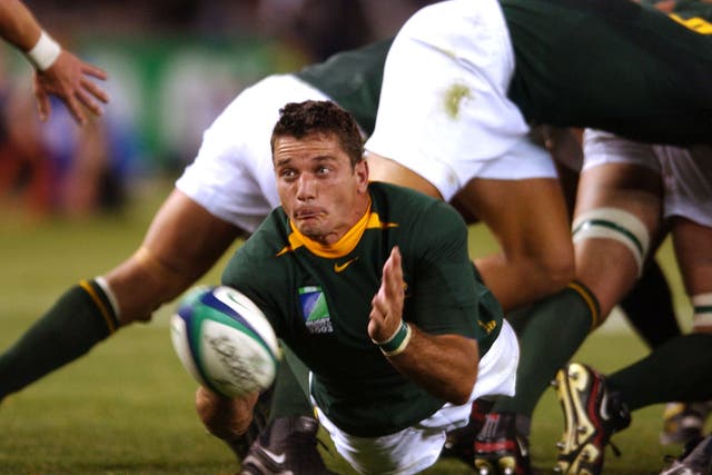 The scrum-half played in 89 Test matches for South Africa
