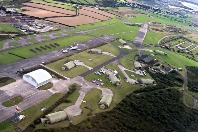 The runway at Cornwall Airport Newquay