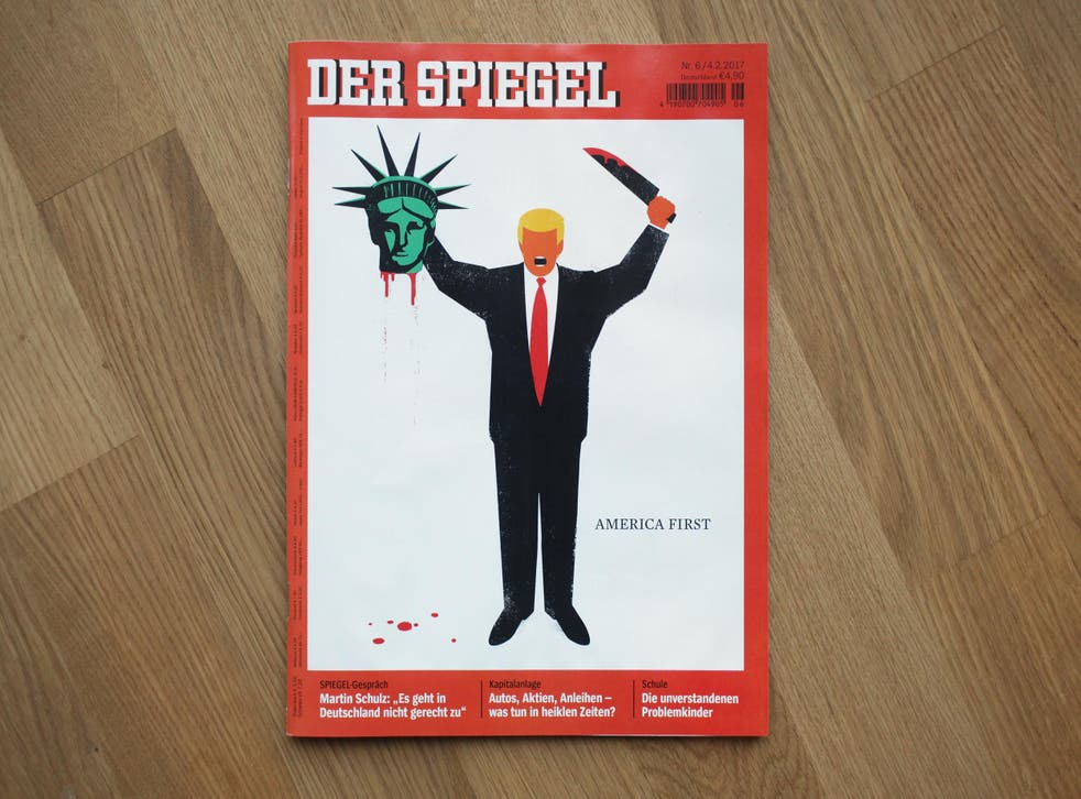 The drawing, by Cuban-born artist Edel Rodriguez, has ignited controversy, with critics both in Germany and the U.S. claiming it is too provocative.