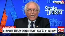 Bernie Sanders calls Trump ‘a fraud’ after Wall Street U-turn 