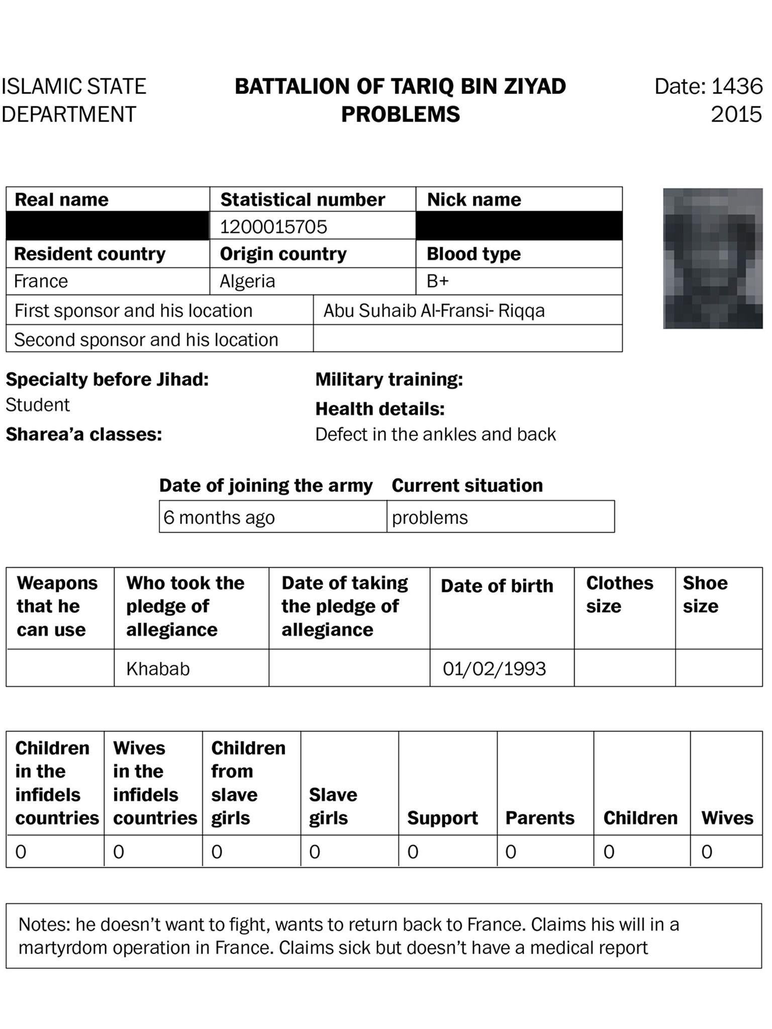 This Washington Post illustration shows an English translation of the Isis file