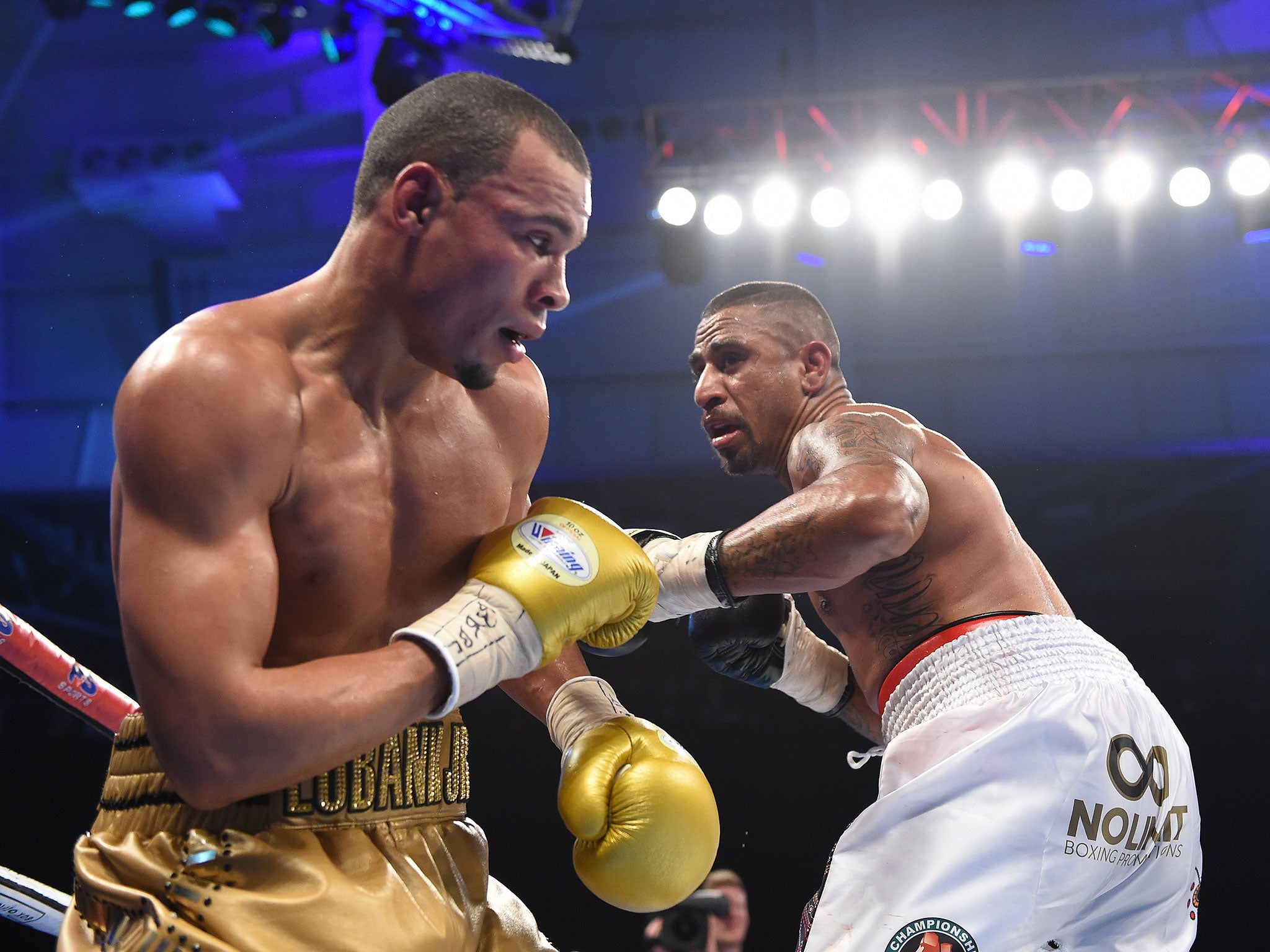 Chris Eubank Jnr in action against Renold Quinlan