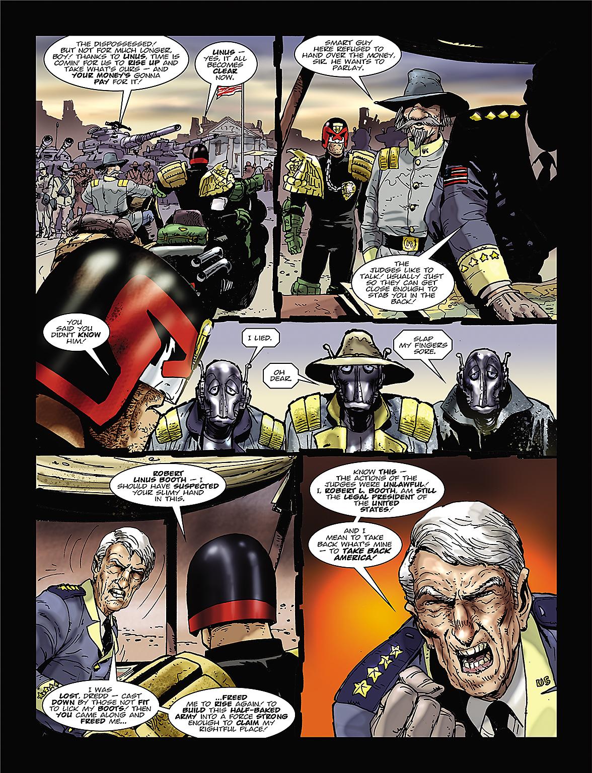 Executive orders: 'Origins' (2006) pitched Dredd against the US President. By John Wagner and Carlos Ezquerra